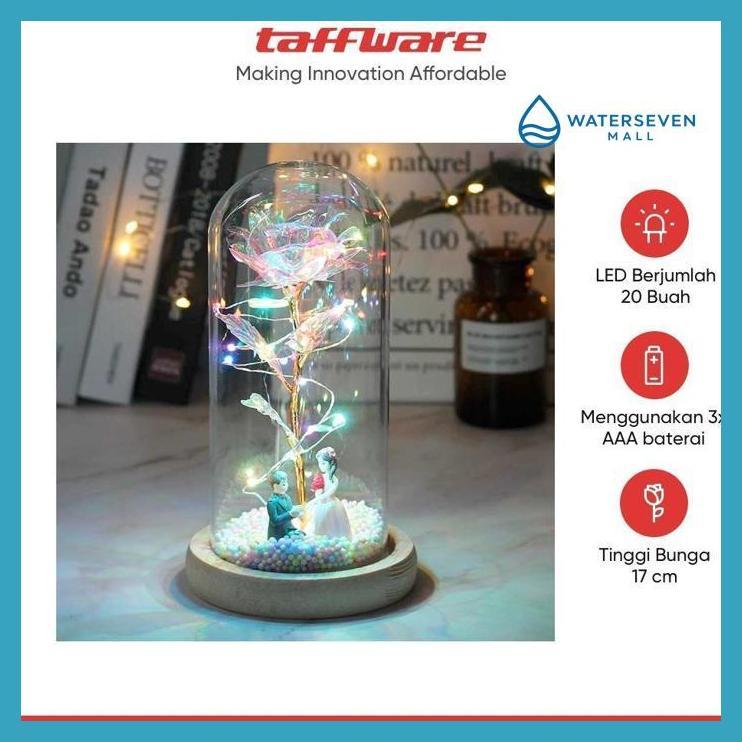 ( ORIGINAL  ) HOME BUNGA MAWAR LAMPU LED DEKORASI GALAXY ROSE ETERNAL - MSFRG-003 SIAP KIRIM