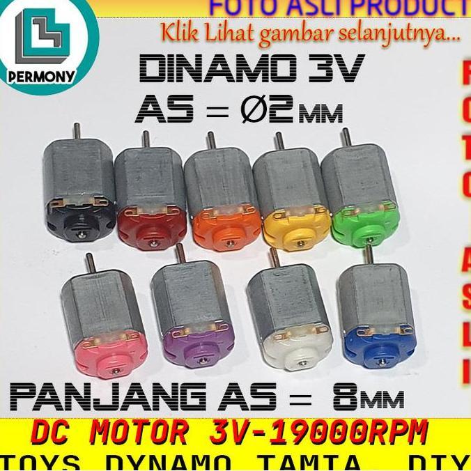 3V DC MOTOR TOY DINAMO DYNAMO 19000-30000 RPM ORIGINAL DAN TERPERCAYA