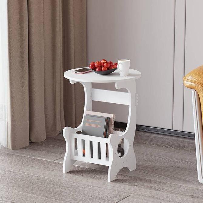 Promo Meja Pot Vas Bunga Meja Sudut Meja Bulat Kecil Kamar Ruang Tamu Aesthetic Cod