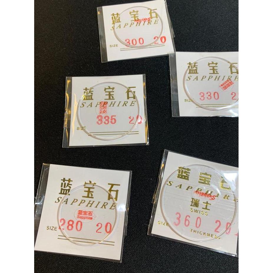 Kaca jam tangan sapphire bening tebal 2mm