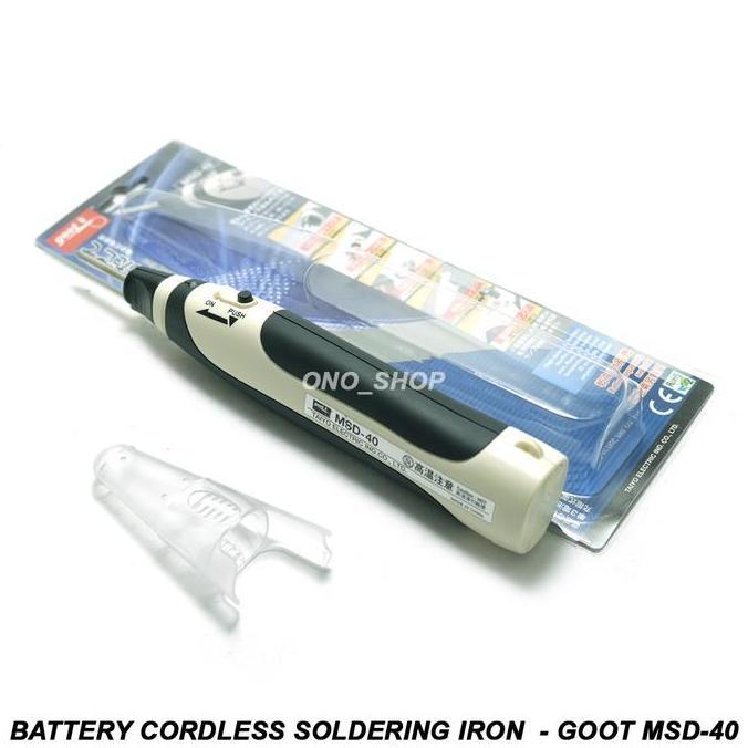 TERMURAH - BATTERY CORDLESS SOLDERING IRON - Goot MSD-40