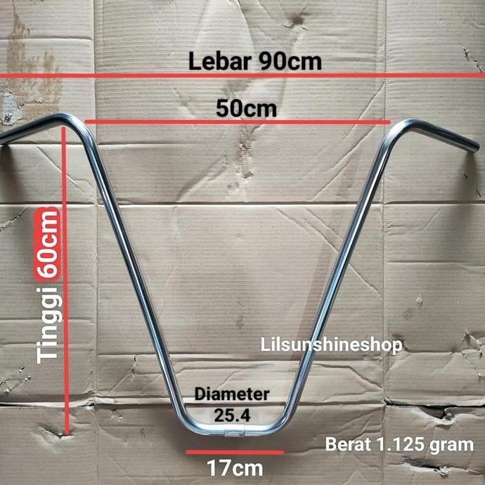 Promo Stang Setir Handlebar Model V Tinggi Sepeda Lowrider Klasik Retro Cp Cod