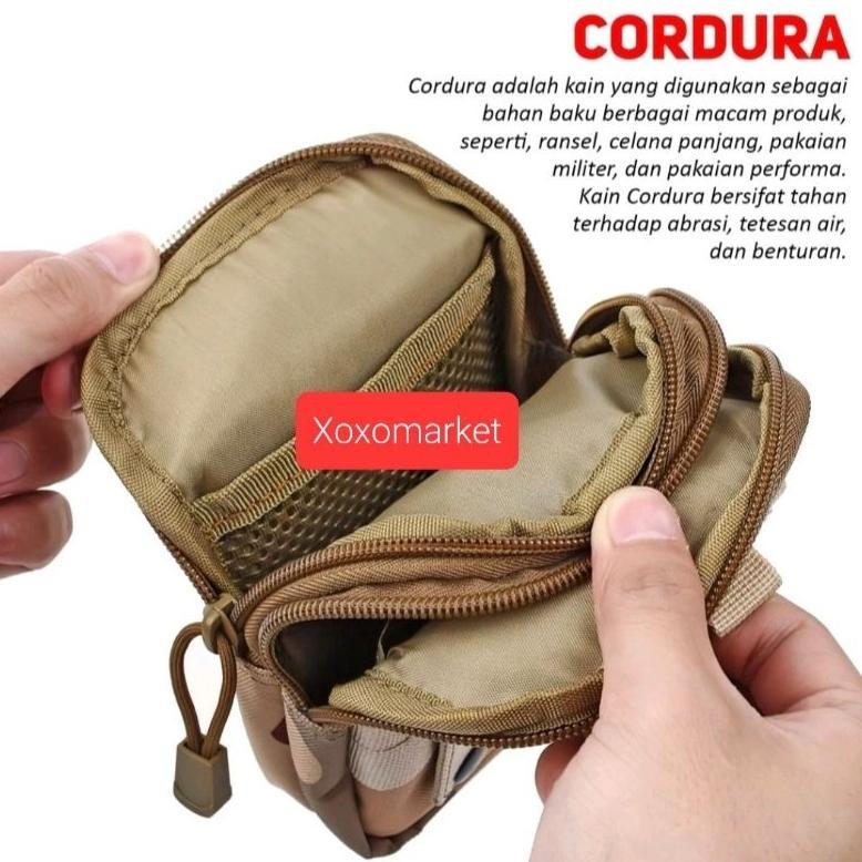 Tas Pria Pinggang Polos Import B318 / Tas Pinggang Pria Taktikal Import