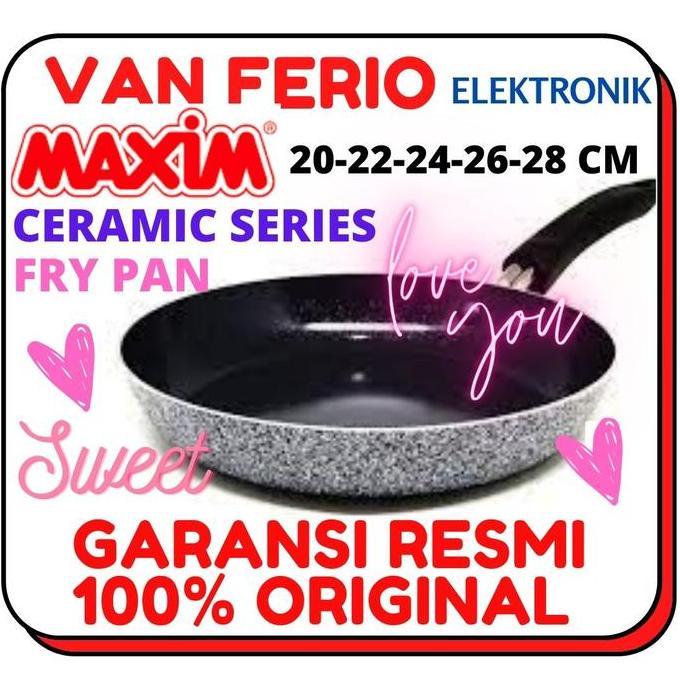 MAXIM Wajan Frypan KERAMIK Marble Ceramic Maxim Neostone NEO 20-28 CM