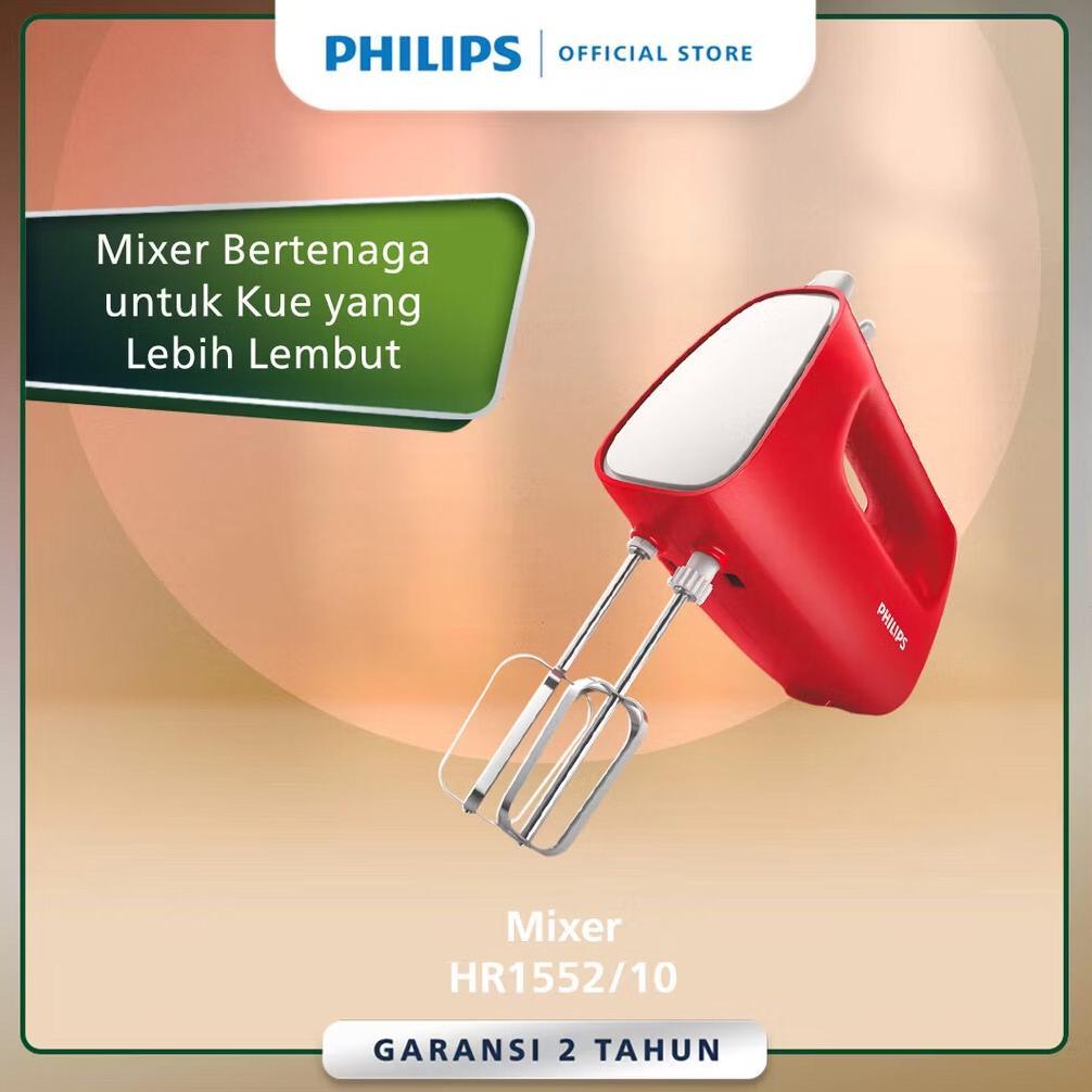 Promo Mixer Philips -  Hr1552/10 - Hand Mixer - Mikser Philips - Mixer Pencampur - Mixer Kue - Merah
