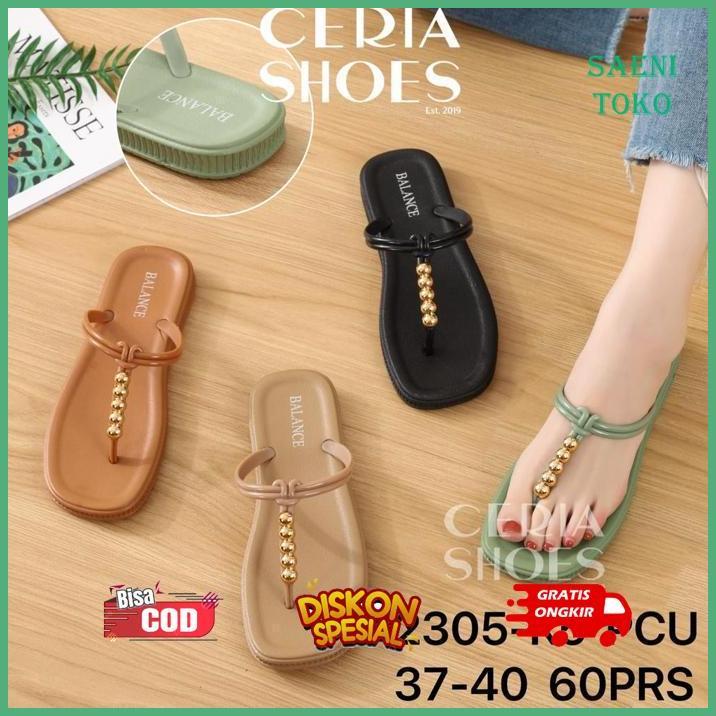2er-54 Paling Murah dvc-78 SALE Sandal Jepit Wanita Karet Jelly Import Model Tali T Thong Mutiara Ba