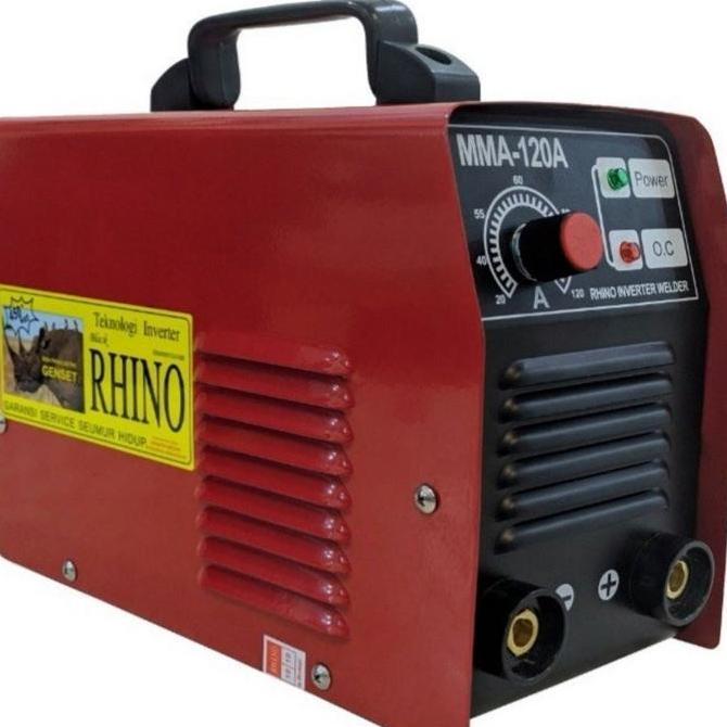 MESIN LAS RHINO MMA 120A MERAH 900WATT ORIGINAL DAN TERPERCAYA