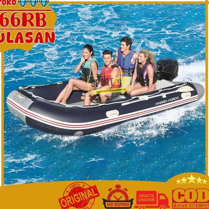 Bestway Hydro Force Sunsaile XL Premium Boat Perahu Karet 6 Orang
