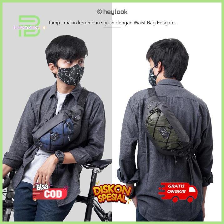 Super Sale Promo HEYLOOK Official - Tas Selempang Pria Waterproof Waist Bag Fosgate Anti Air Sale Te