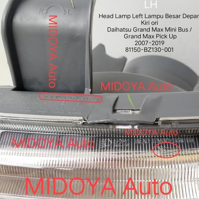 Head Lamp Lampu Besar Depan Kiri Grand Max Mini Bus / Pick Up ori 1pc Original