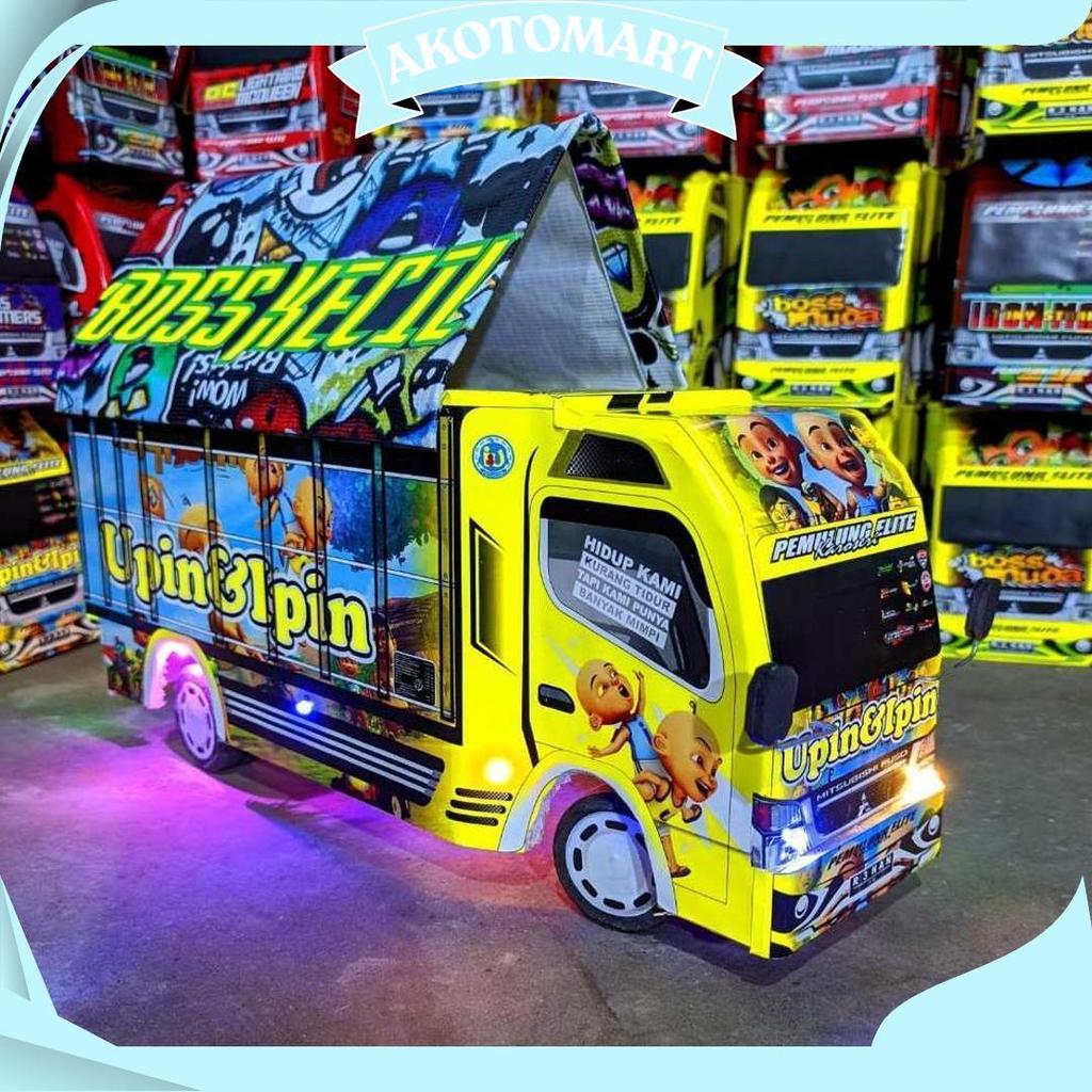 Promo Miniatur Truk Murah Truk Oleng Lampu Terpal Bisa Belok Mainan Anak Tawakal Putih 5 Kado Ulang 