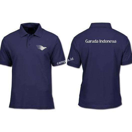 DB109 }} POLO SHIRT GARUDA INDONESIA - KAOS PESAWAT PENERBANGAN BUMN