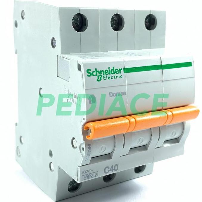 Promo Mcb 3 Phase Schneider Merlin Gerin 40A 8800 Watt Circuit Breaker Sni Cod