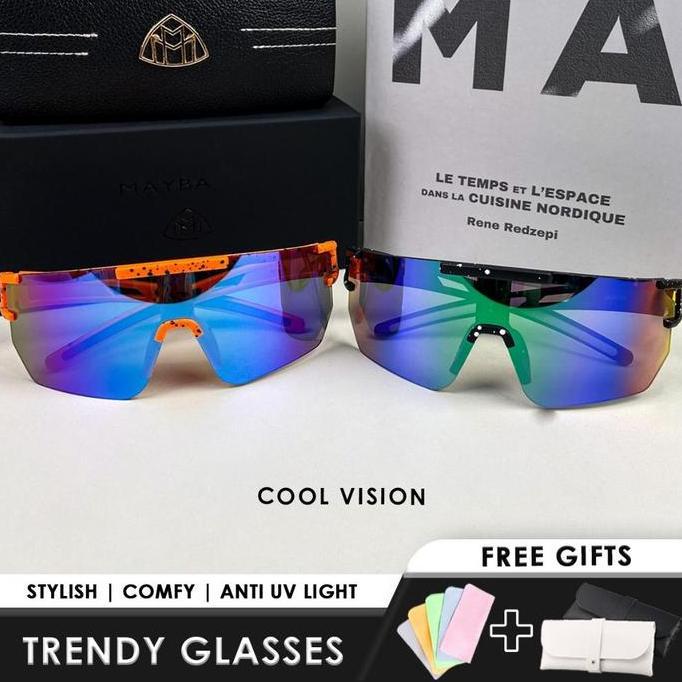 DE176 >> BUY 1 FREE POUCHKacamata Sporty Pria Korean Style Anti Sinar UVcool visionMC6103 Eyewear