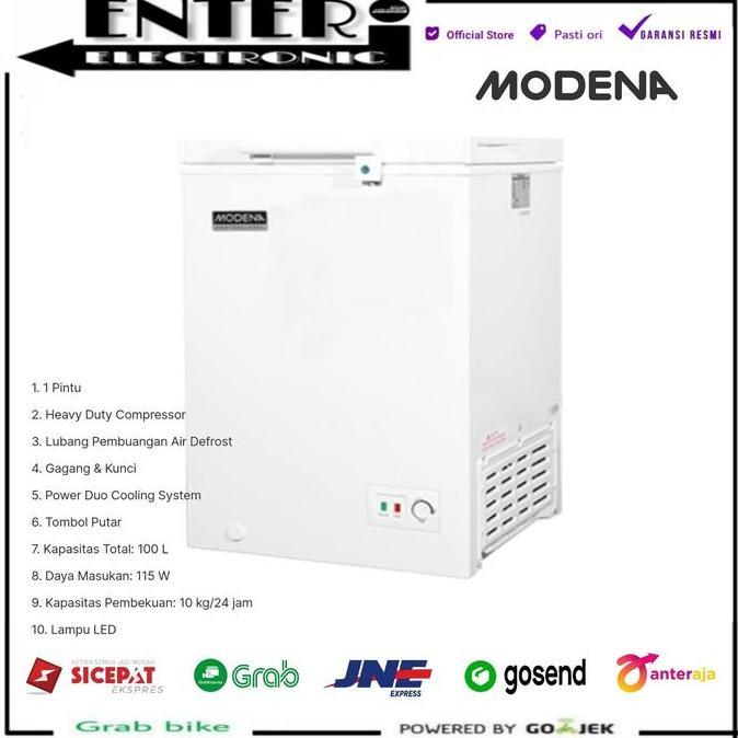 TERMURAH - MODENA MD0107 - CHEST FREEZER BOX MODENA 100 LITER MD 0106 W / MD 0107