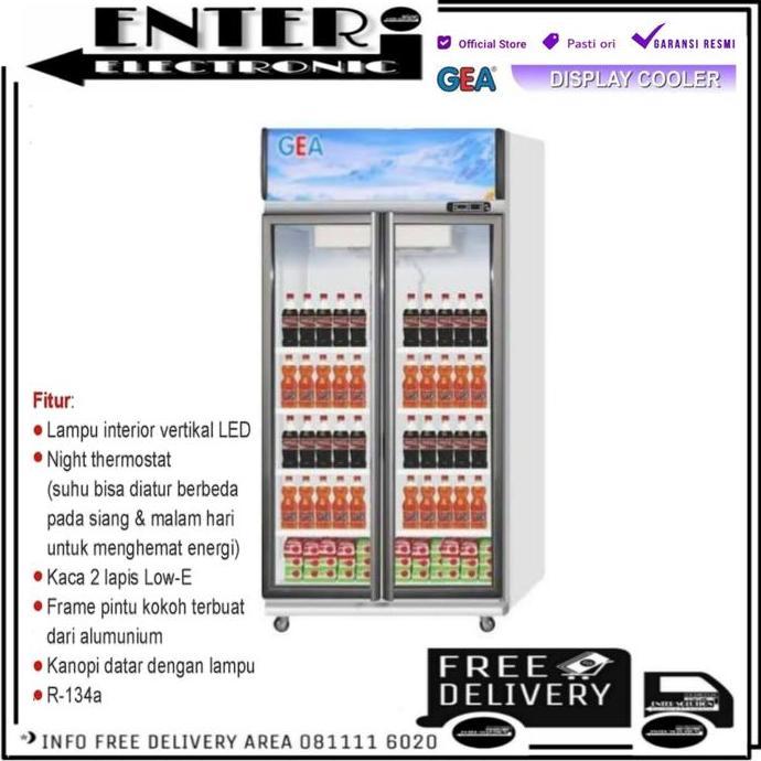 TERBARU - GEA EXPO600 - SHOWCASE GEA 2 PINTU DISPLAY COOLER 575L EXPO 600AH CN