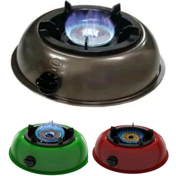 Kompor gas 1 Tungku HOCK 100 MD  Kompor Bulat Kompor Low Pressure Hitam