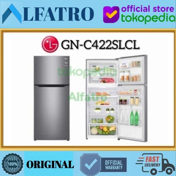 TERMURAH - LG KULKAS 2 PINTU INVERTER GNC422SLCL / GN-C422SLCL