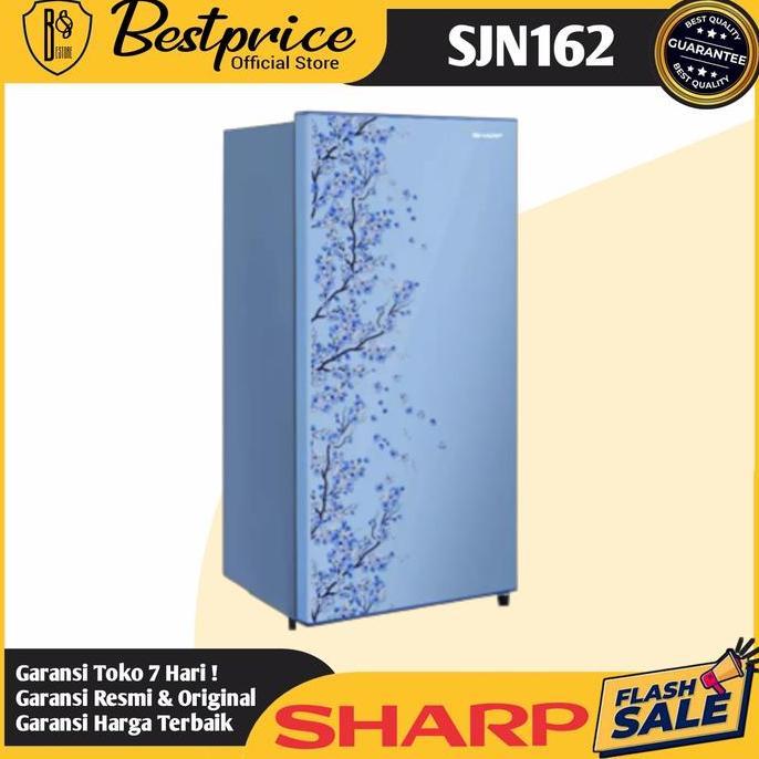 BEBAS ONGKIR - KULKAS 1 PINTU SHARP SJ-N162 SJ N162 KIREI BIG FREEZER NEW MODEL PROMO