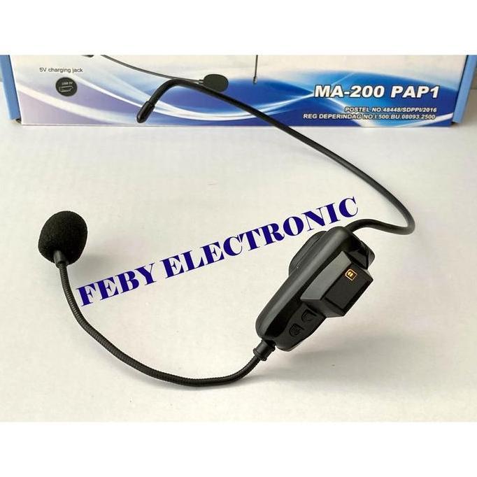 Mic Wireless Head set Bando Monitor Audio MA 200 PAP 1 Mic