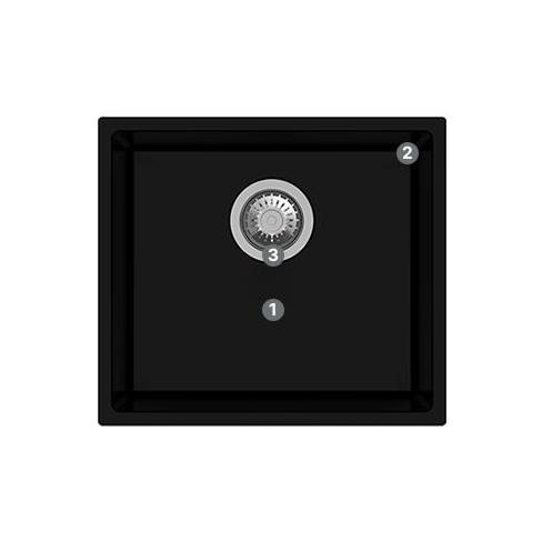 TERMURAH - MODENA KS9110FLM sink dapur Maggiore granite hitam