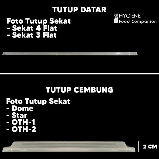 Thinwall Bento Sekat 4 Plastik - Kotak Makan Bento Thinwall Premium