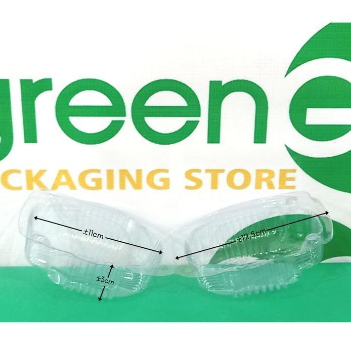 MIKA HB BURGER MEGA ISI 50PCS TRANSPARAN MIKA HAMBURGER DONAT BENING