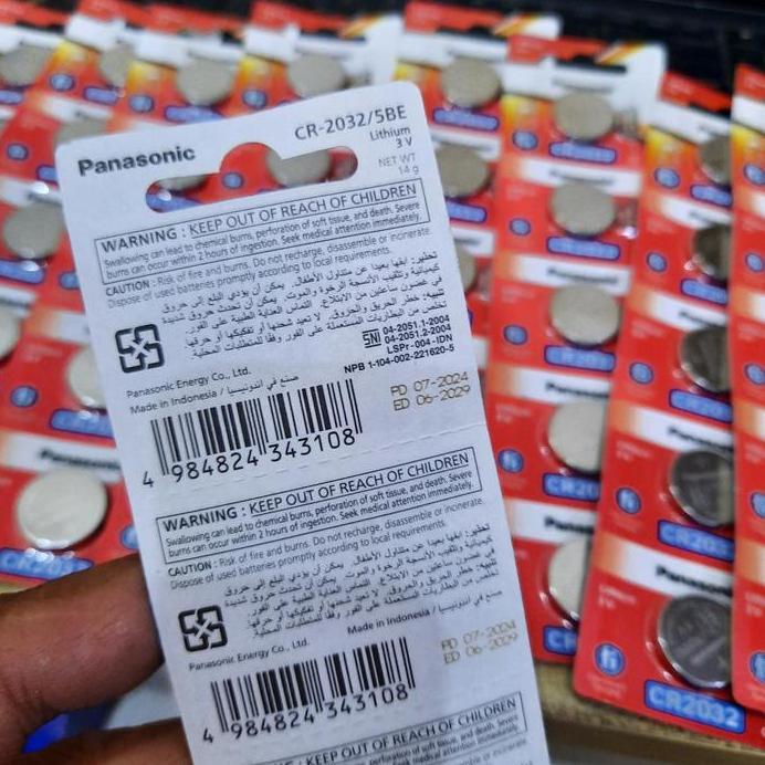 Baterai CR2032 Panasonic Original Lithium 3 VOLT BATERAI CR2032 PANASONIC