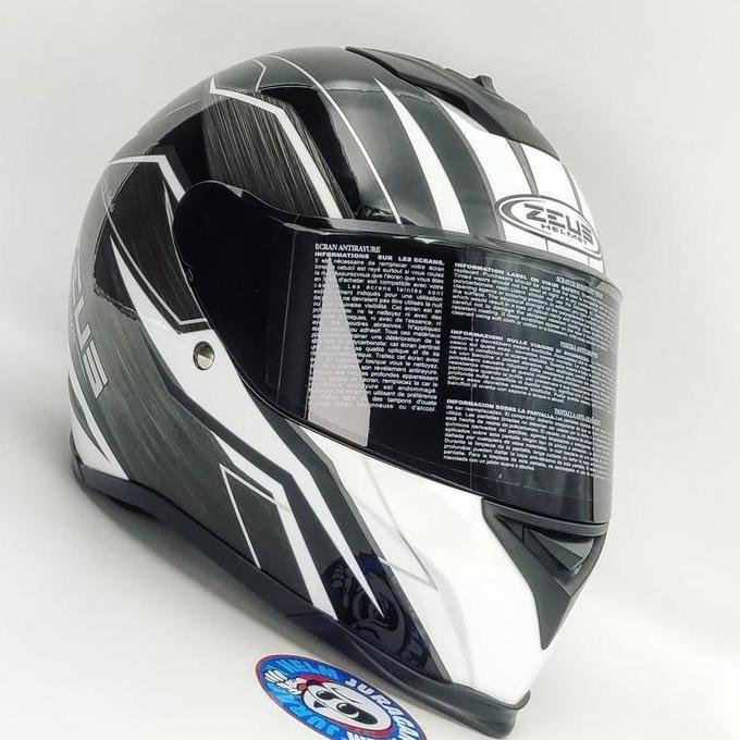 ZEUS ZS822B Z822B AO21 BLACK/WHITE FULL FACE