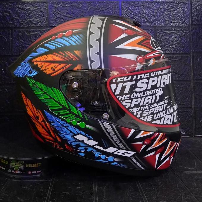 HELM NJS ZX-1 MOTIF MORPHEUS BLACK DOFF NJS ZX1 DOUBLE VISOR