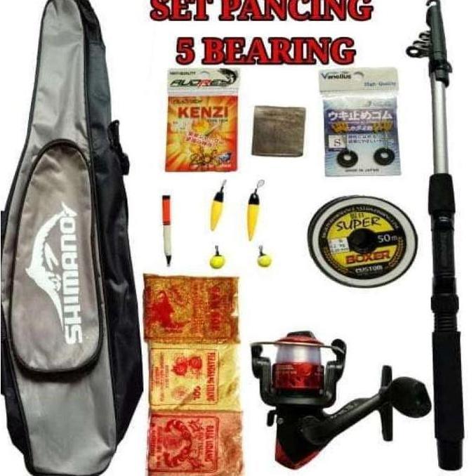 Bisa COD 1 Set Alat Pancing 1B 5BB - Joran Reel Tas Senar Kail Pelampung Dll Modernlifeshop Balpen G