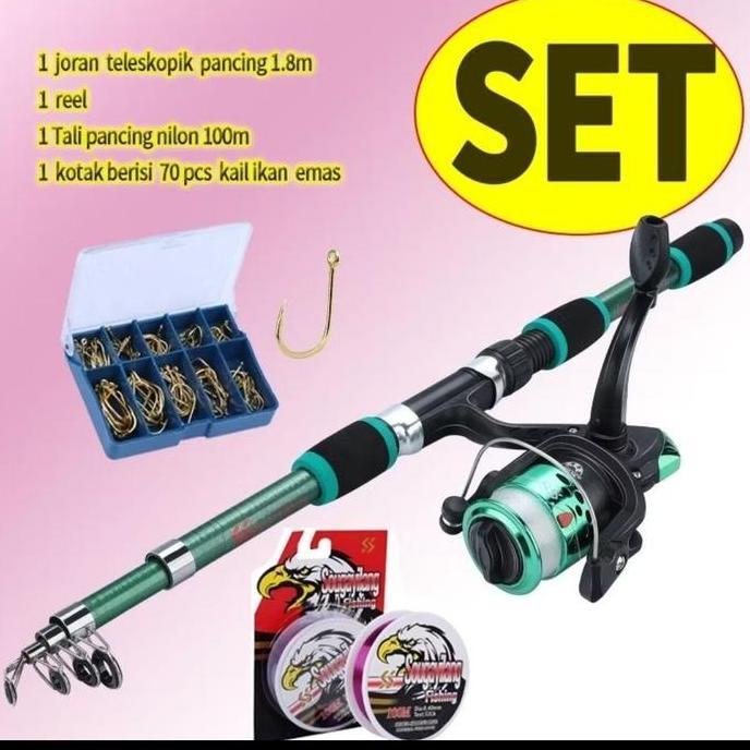 Satu set joran teleskoptik murah satu set joran murah