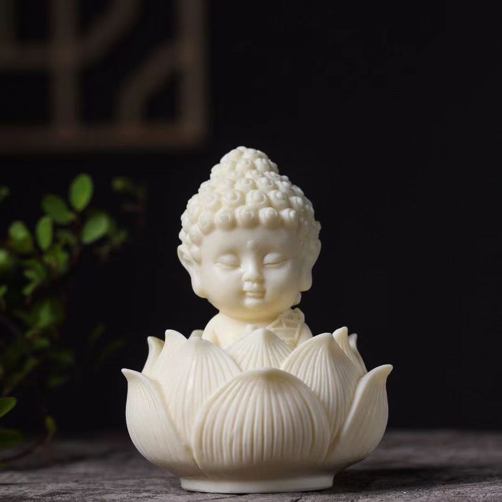 Engraved Ornament|Guanyin Ivory Fruit Carved Buddha Statue|Car Home Decoration Car Ornaments