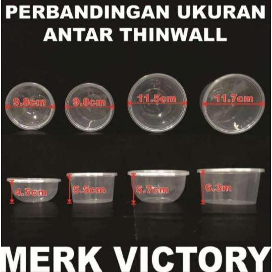 Mangkok Plastik 200ml Kotak Makanan Cup Puding Thinwall Tahan Panas
