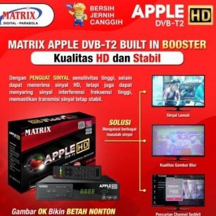 STB Matrix Apple Merah Set Top Box TV Digital Dongle Matrix