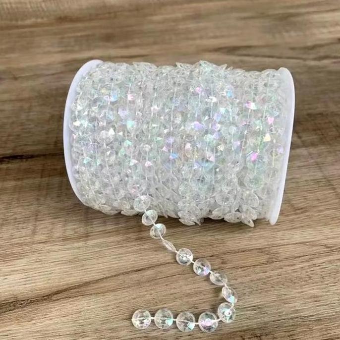 30M Tirai Akrilik Manik Manik Kristal Dekorasi Pesta Tirai LJ