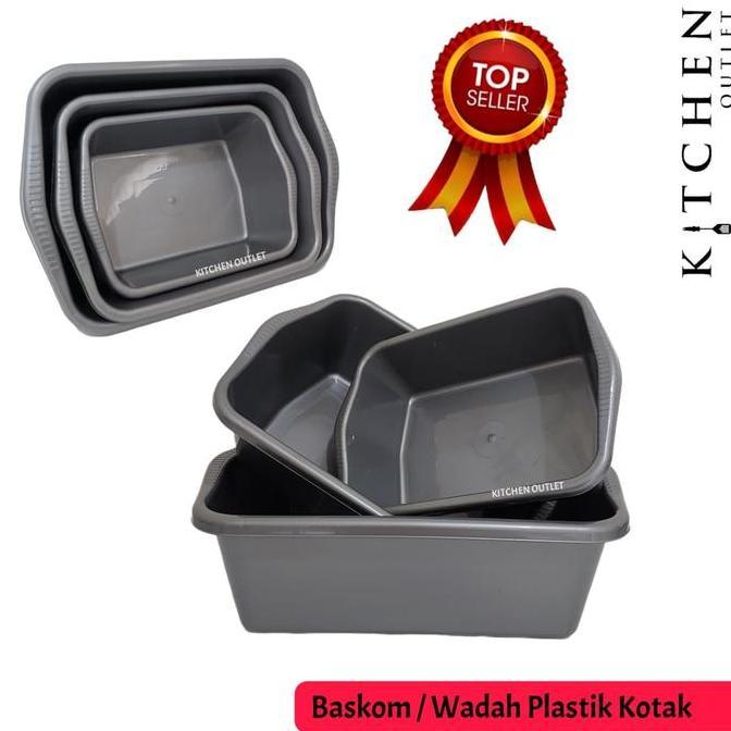 Baskom Plastik Baskom Kotak Plastik Bak Segi Silver Komet