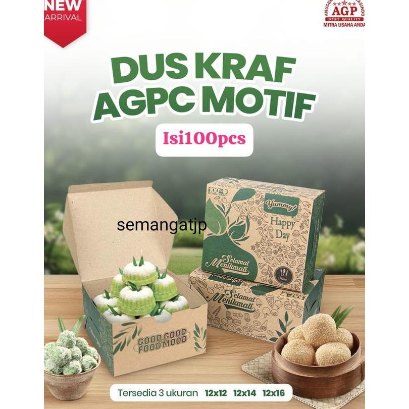 Box Kardus Sna Kue Isi 100 Pcs 12X12 12X14 12X16 Dus Kue Roti