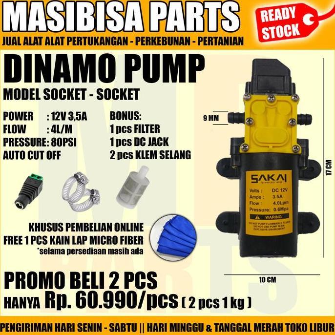 Promo Dinamo Pump / Pompa Sprayer Elektrik / Cuci Motor & AC 12 V COD