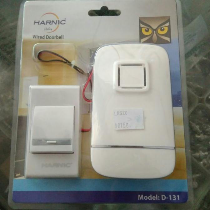 Bel Rumah Kabel Baterai Harnic Heles Wired Doorbell D-131 Bel