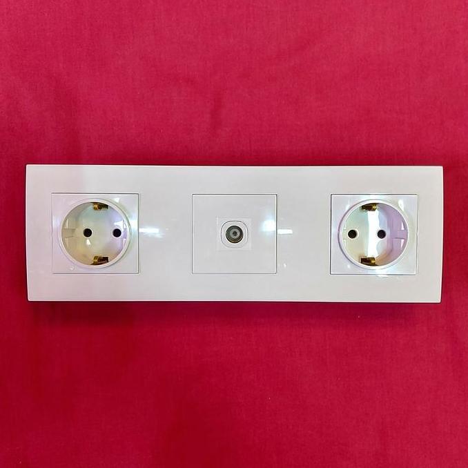 Stop Kontak 2 Gang + TV Vivace Schneider