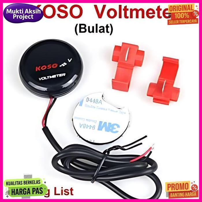 Exclusive Voltmeter Koso Bulat/Voltmeter Aki Bulat Koso Original/Voltmeter Koso Bulat Whellprof Orig