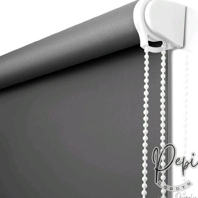 Tirai Gulung Jendela Indoor Roller Blinds Bahan Kain Blackout Blok Cahaya Gorden Tarik Ukuran Custom