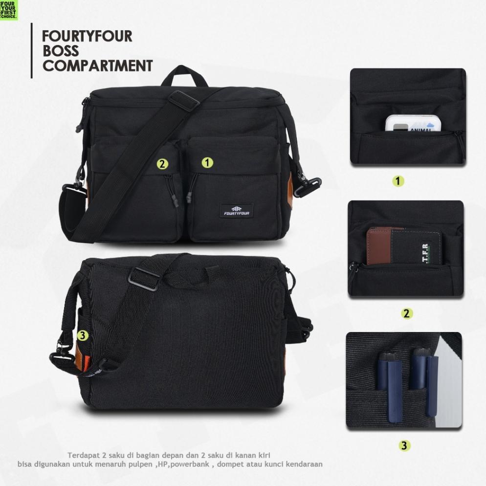 FOURTYFOUR BOSS - Tas Selempang Pria Mesenggers