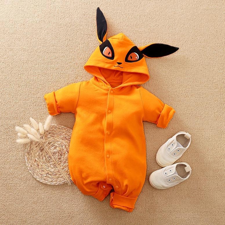 Jumper Bayi Karakter Kyubi Naruto Baju Kostum Bayi Cowok 018 Bulan Katun 100%