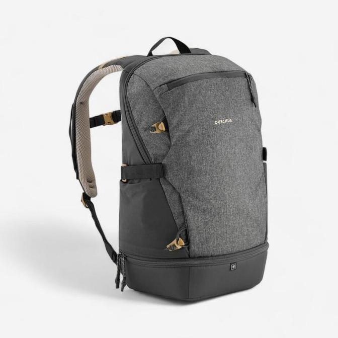 Decathlon Quechua Ransel Hiking 20L Dengan Kompartemen Es - Arpenaz Nh500 - Abu-Abu Tas Ransel Arpen