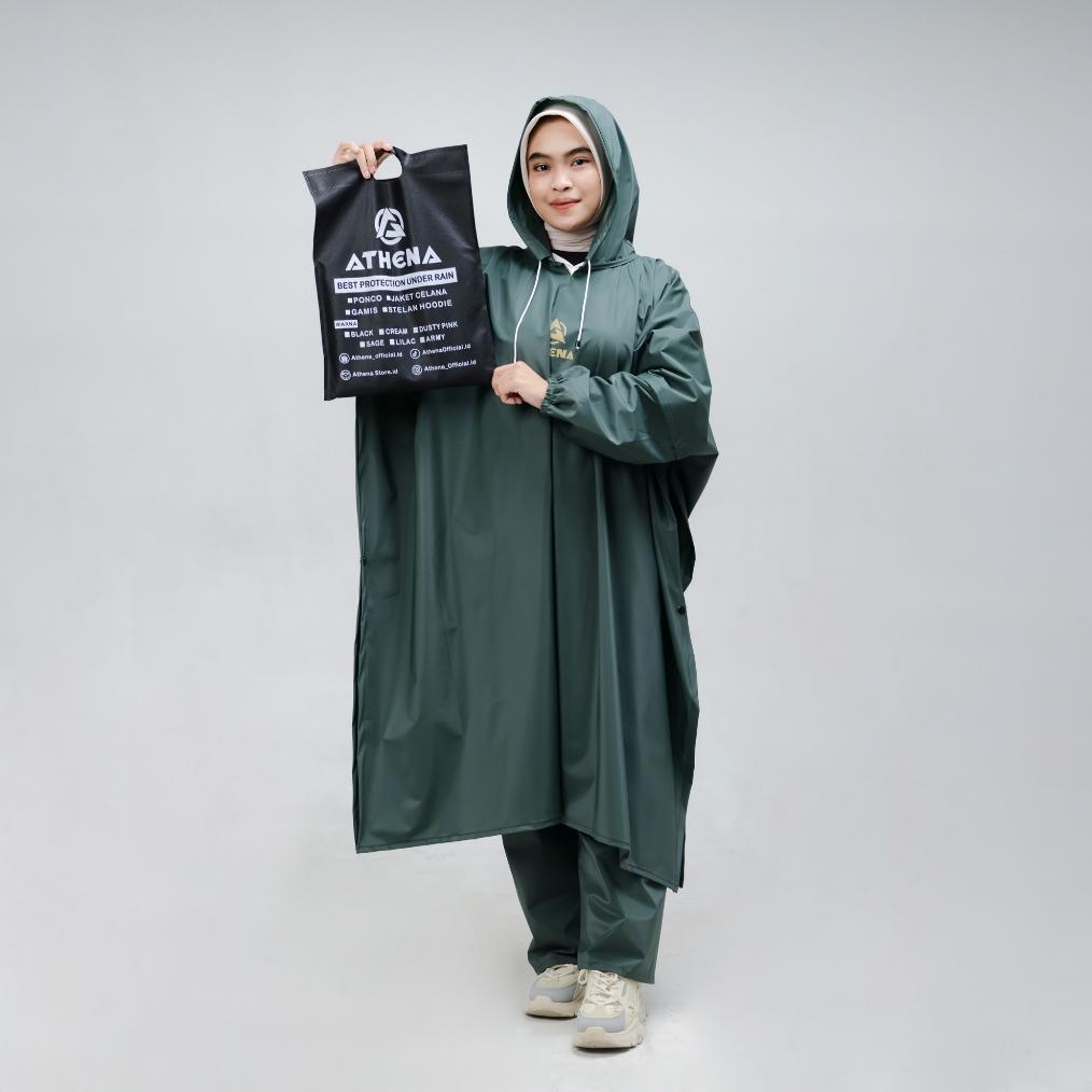 Jas Hujan Ponco Kelelawar Jumbo Premium Pria Wanita TEBAL KUAT Dan ANTI REMBES Jas Hujan