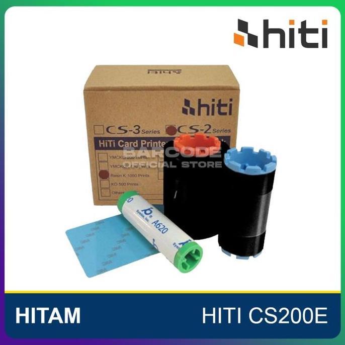 Ribbon Black Printer Hiti CS 200 - Tinta Hitam Resin K 1000 Print
