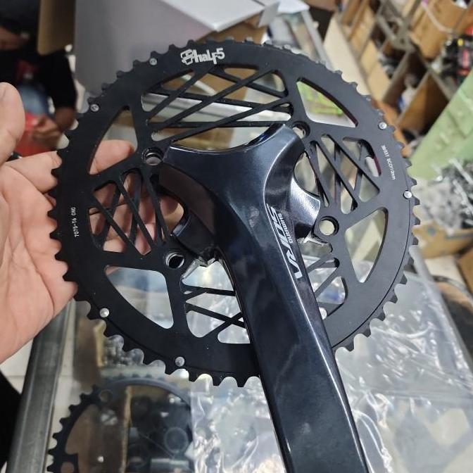 Promo Chainring GT HALF5 Multi Speed 53T 39T Dan 56T 39T Baut 4 BCD 110 Alloy 7075 Ringan Multispeed