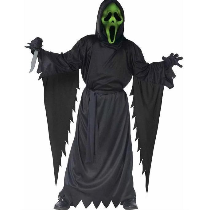 KOSTUM SCREAM SKULL TENGKORAK HALLOWEEN